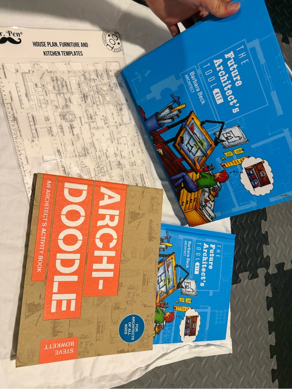 Archi-Doodle + The Future Architect's Activity Kit Set - Blue & Kraft Covers